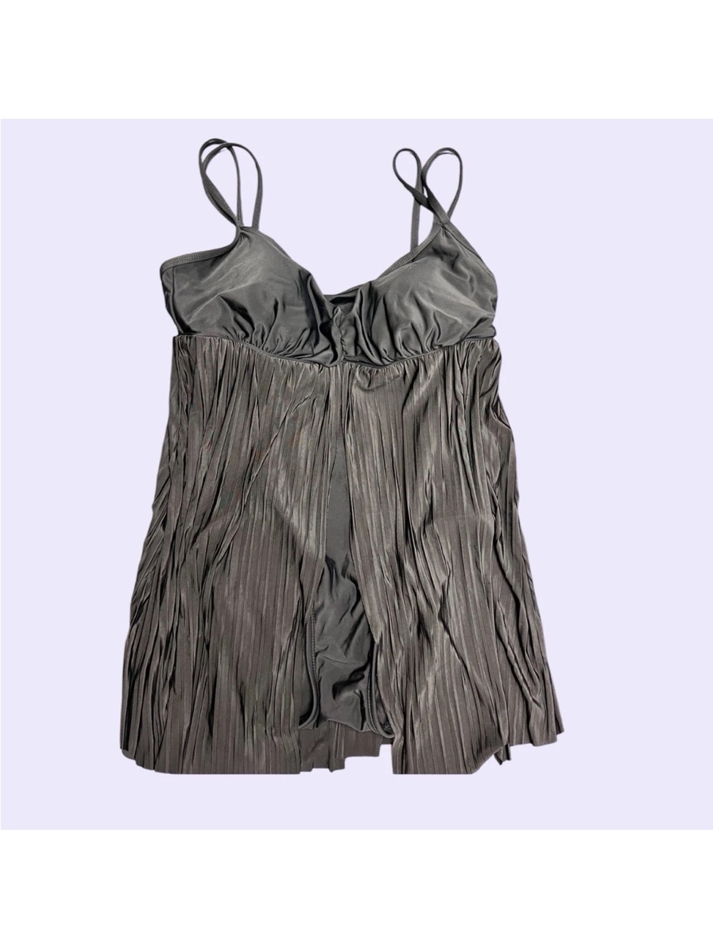 Longitude Black Pleated One-Piece Swimdress
